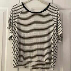 American Eagle Outfitters Black and White Striped Tee